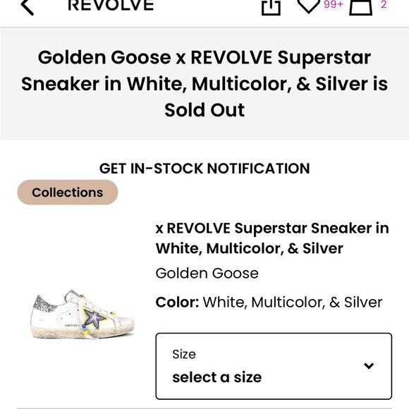 Golden Goose x REVOLVE Superstar Sneaker in White, Multicolor, & Silver - Picture 4 of 4